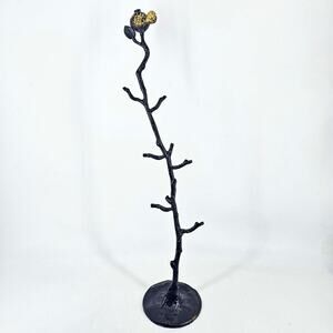 Bronze color metal pomegranate Jewelry Display Stand tree branch 17"